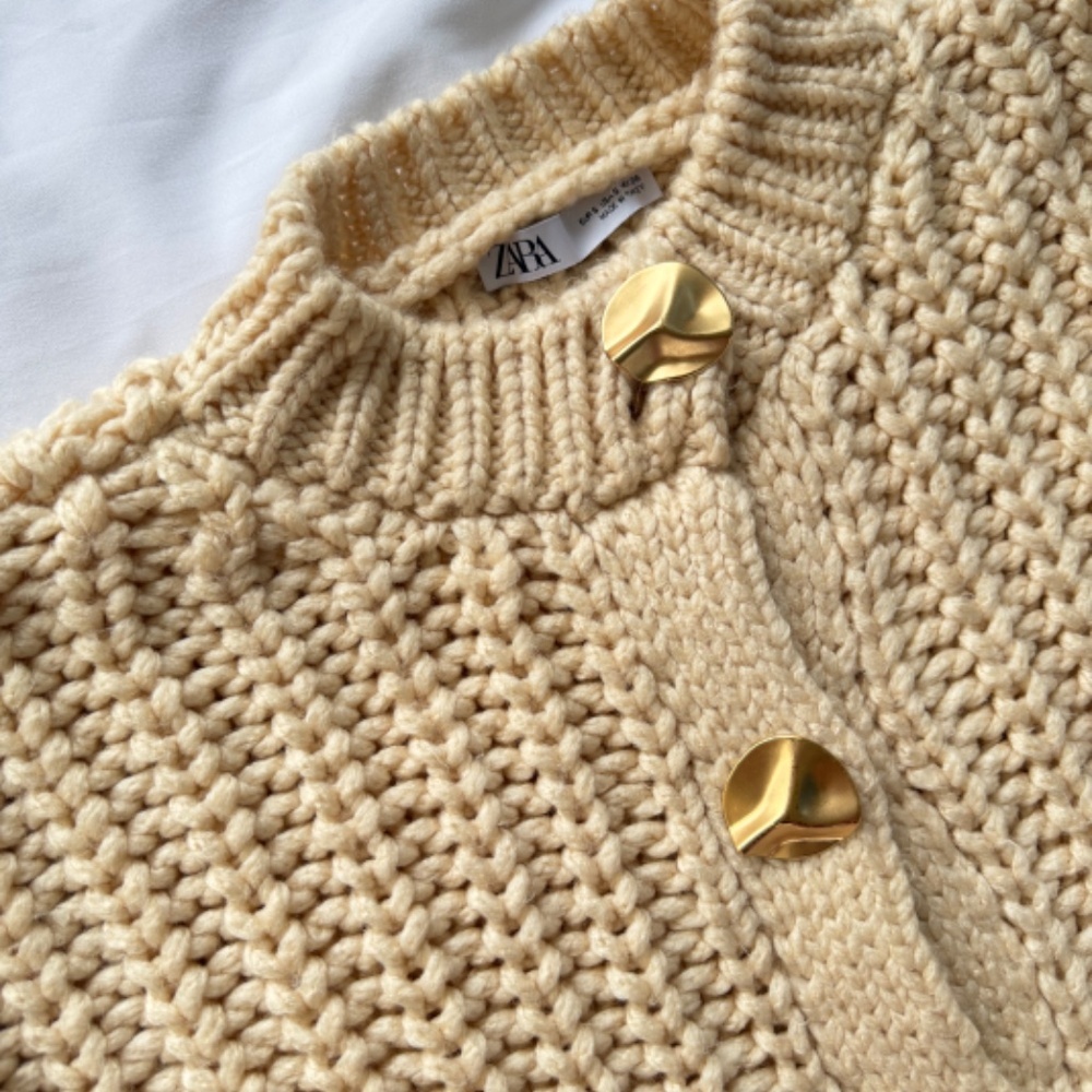 Zara knit chunky cardigan - Picture 3 of 6